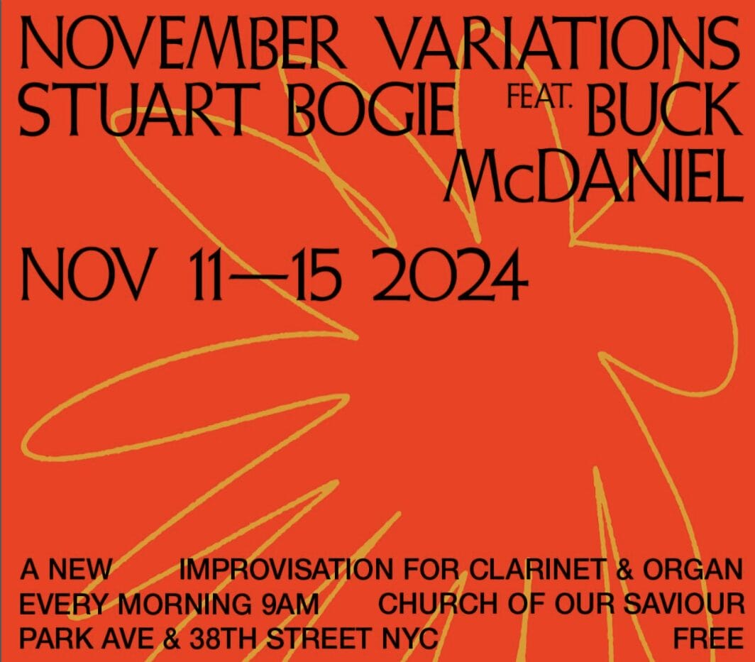 Stuart Bogie Offers Week of Free Meditative Music in New York